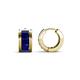 1 - Kira Fine Unseen Collection 1.56 ctw Blue Sapphire Baguette Shape Channel Set Hoop Earrings 