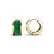 1 - Kira Fine Unseen Collection 1.22 ctw Emerald Baguette Shape (3.8x2.0 mm) Channel Set Hoop Earrings 