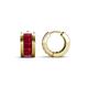 1 - Kira Fine Unseen Collection Baguette Shape Ruby Channel Set Hoop Earrings 