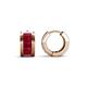 1 - Kira Fine Unseen Collection 1.57 ctw Ruby Baguette Shape Channel Set Hoop Earrings 