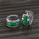 2 - Kira Fine Unseen Collection 1.22 ctw Emerald Baguette Shape Channel Set Hoop Earrings 