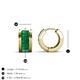 3 - Kira Fine Unseen Collection 1.22 ctw Emerald Baguette Shape (3.8x2.0 mm) Channel Set Hoop Earrings 