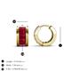 3 - Kira Fine Unseen Collection Baguette Shape Ruby Channel Set Hoop Earrings 