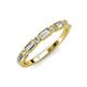 3 - Kelli 0.67 ctw Natural Baguette Shape Diamond and Round Diamond Milgrain Wedding Band 