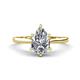 2 - Zaire 1.80 ctw IGI Certified Lab Grown Diamond Pear Shape (9x6 mm) Hidden Halo accented Side Natural Diamond Engagement Ring 