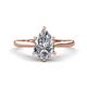 2 - Zaire 1.80 ctw IGI Certified Lab Grown Diamond Pear Shape (9x6 mm) Hidden Halo accented Side Natural Diamond Engagement Ring 