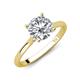 3 - Zaire 1.70 ctw Moissanite Hidden Halo accented Side Natural Diamond Engagement Ring 