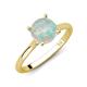 3 - Zaire 1.50 ctw Opal Hidden Halo accented Side Natural Diamond Engagement Ring 