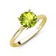 3 - Zaire 1.90 ctw Peridot Hidden Halo accented Side Natural Diamond Engagement Ring 