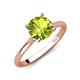 3 - Zaire 1.90 ctw Peridot Hidden Halo accented Side Natural Diamond Engagement Ring 