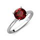 3 - Zaire 2.36 ctw Red Garnet Hidden Halo accented Side Natural Diamond Engagement Ring 