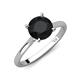 3 - Zaire 3.10 ctw Black Diamond Hidden Halo accented Side Natural Diamond Engagement Ring 