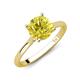 3 - Zaire 2.10 ctw Yellow Diamond Hidden Halo accented Side Natural Diamond Engagement Ring 