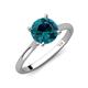 3 - Zaire 2.10 ctw Blue Diamond Hidden Halo accented Side Natural Diamond Engagement Ring 