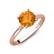 3 - Zaire 2.00 ctw Citrine Hidden Halo accented Side Natural Diamond Engagement Ring 