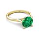 4 - Zaire 1.85 ctw Created Emerald Hidden Halo accented Side Natural Diamond Engagement Ring 