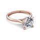 4 - Zaire 1.70 ctw Moissanite Hidden Halo accented Side Natural Diamond Engagement Ring 