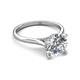 4 - Zaire 1.70 ctw Moissanite Hidden Halo accented Side Natural Diamond Engagement Ring 