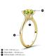 5 - Zaire 1.90 ctw Peridot Hidden Halo accented Side Natural Diamond Engagement Ring 