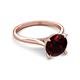 4 - Zaire 2.36 ctw Red Garnet Hidden Halo accented Side Natural Diamond Engagement Ring 