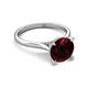 4 - Zaire 2.36 ctw Red Garnet Hidden Halo accented Side Natural Diamond Engagement Ring 