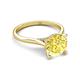 4 - Zaire 2.60 ctw Created Yellow Sapphire Hidden Halo accented Side Natural Diamond Engagement Ring 