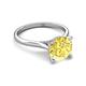 4 - Zaire 2.60 ctw Created Yellow Sapphire Hidden Halo accented Side Natural Diamond Engagement Ring 