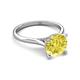 4 - Zaire 2.10 ctw Yellow Diamond Hidden Halo accented Side Natural Diamond Engagement Ring 