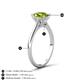 3 - Zaire 2.11 ctw Peridot Oval Shape (9x7 mm) accented side Natural Diamond Hidden Halo Engagement Ring 
