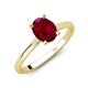 4 - Zaire 2.61 ctw Created Ruby Oval Shape (9x7 mm) accented side Natural Diamond Hidden Halo Engagement Ring 