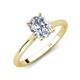 4 - Zaire 2.01 ctw Moissanite Oval Shape (9x7 mm) accented side Natural Diamond Hidden Halo Engagement Ring 