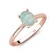 4 - Zaire 1.43 ctw Opal Oval Shape (9x7 mm) accented side Natural Diamond Hidden Halo Engagement Ring 