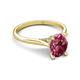 5 - Zaire 2.21 ctw Pink Tourmaline Oval Shape (9x7 mm) accented side Natural Diamond Hidden Halo Engagement Ring 