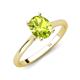 4 - Zaire 2.11 ctw Peridot Oval Shape (9x7 mm) accented side Natural Diamond Hidden Halo Engagement Ring 