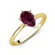 3 - Zaire 1.55 ctw Rhodolite Garnet Pear Shape (9x6 mm) Hidden Halo accented Side Natural Diamond Engagement Ring 