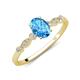 3 - Kiara 1.20 ctw Blue Topaz Oval Shape (7x5 mm) Solitaire Plus accented Natural Diamond Engagement Ring 