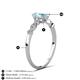 4 - Kiara 0.92 ctw Aquamarine Oval Shape (7x5 mm) Solitaire Plus accented Natural Diamond Engagement Ring 