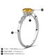 4 - Kiara 0.92 ctw Citrine Oval Shape (7x5 mm) Solitaire Plus accented Natural Diamond Engagement Ring 
