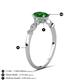 4 - Kiara 1.10 ctw Green Garnet Oval Shape (7x5 mm) Solitaire Plus accented Natural Diamond Engagement Ring 