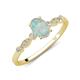 3 - Kiara 0.70 ctw Opal Oval Shape (7x5 mm) Solitaire Plus accented Natural Diamond Engagement Ring 