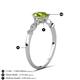 4 - Kiara 1.10 ctw Peridot Oval Shape (7x5 mm) Solitaire Plus accented Natural Diamond Engagement Ring 