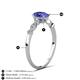 4 - Kiara 1.05 ctw Tanzanite Oval Shape (7x5 mm) Solitaire Plus accented Natural Diamond Engagement Ring 