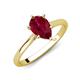 3 - Zaire 1.73 ctw Created Ruby Pear Shape (9x6 mm) Hidden Halo accented Side Natural Diamond Engagement Ring 