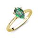 3 - Zaire 1.73 ctw Lab Created Alexandrite Pear Shape (9x6 mm) Hidden Halo accented Side Natural Diamond Engagement Ring 