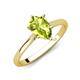 3 - Zaire 1.60 ctw Peridot Pear Shape (9x6 mm) Hidden Halo accented Side Natural Diamond Engagement Ring 