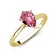 3 - Zaire 1.60 ctw Pink Tourmaline Pear Shape (9x6 mm) Hidden Halo accented Side Natural Diamond Engagement Ring 