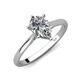 4 - Zaire 1.40 ctw Moissanite Pear Shape (9x6 mm) Hidden Halo accented Side Natural Diamond Engagement Ring 