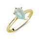 3 - Zaire 0.77 ctw Opal Pear Shape (9x6 mm) Hidden Halo accented Side Natural Diamond Engagement Ring 