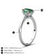 4 - Zaire 1.73 ctw Lab Created Alexandrite Pear Shape (9x6 mm) Hidden Halo accented Side Natural Diamond Engagement Ring 