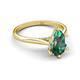 5 - Zaire 1.73 ctw Lab Created Alexandrite Pear Shape (9x6 mm) Hidden Halo accented Side Natural Diamond Engagement Ring 